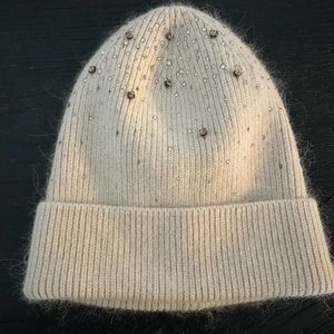 FURLUX Quebec: Wool+Cashmere Rhinestone Beanie